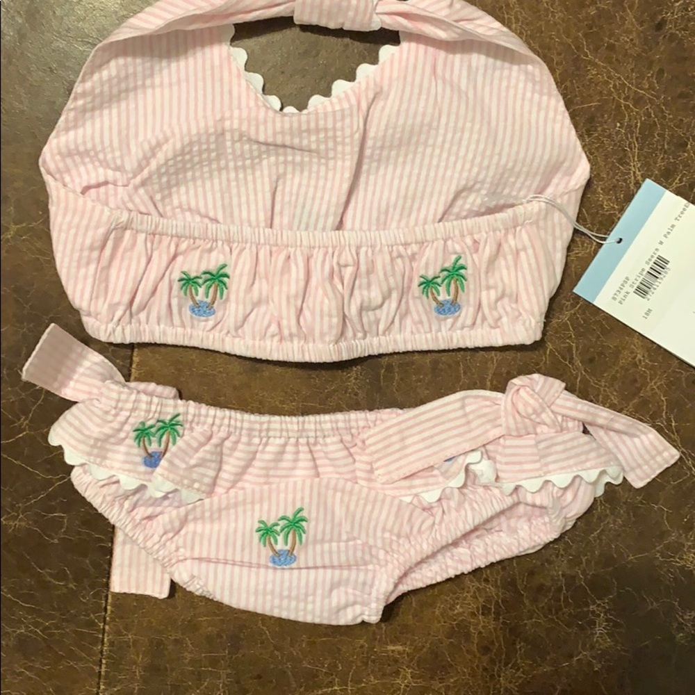Bella Bliss baby striped seersucker bathing suit - Picture 6 of 6